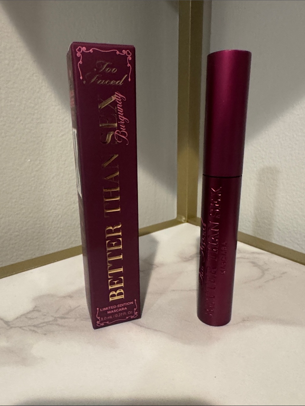 Too Faced BTS Burgundy Mascara